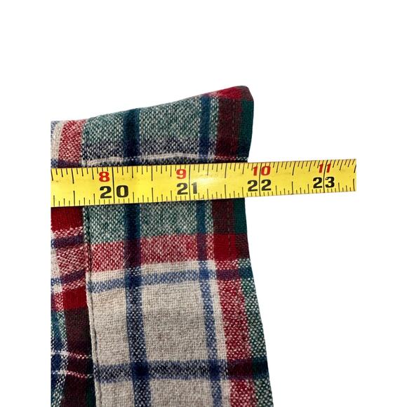 PENDLETON 100% Merino Wool Vintage Button Down Red Blue Plaid Shirt-Men's Large - Picture 12 of 12